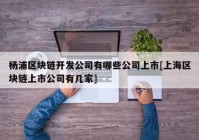 杨浦区块链开发公司有哪些公司上市[上海区块链上市公司有几家]